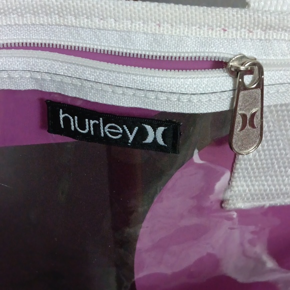 HURLEY 2 IN 1  clear with purple circle tote - Picture 6 of 11